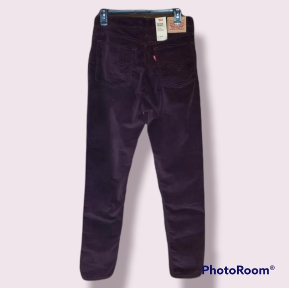 Levi's High-rise wedgie skinny malbec moleskin size 10 new with tags - Picture 2 of 5